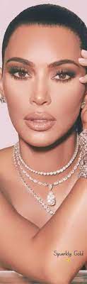 Kim Kardashian Sparkly Gold Diamond Girl Jewelry Editorial M Necklace