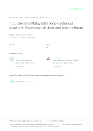 Enquiry meaning in hindi (हिन्दी मे मीनिंग ) is पूछताछ.english definition of enquiry : Pdf Inquiries Into Malaysia S Socio Technical Disasters Recommendations And Lessons Learnt A Fakhru L Razi Academia Edu