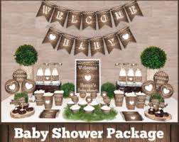 Rustic Baby Shower Decorations Printable Package Gender Neutral Baby Shower Rustic Baby Shower Decorations Rustic Baby Shower Baby Shower Decorations Neutral