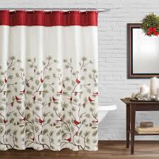 Saturday Knight Snow Cardinals Shower Curtain And Hook Set Shower Curtain Curtains Unique Shower Curtain