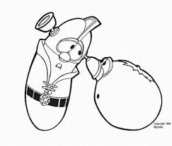 Veggie Tales Larry Boy Plungers Bob S Nose Veggie Tales Color Activities Black And White Pictures