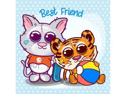 Baby Shower With Cute Tiger And Cat Graphic By Maniacvector Creative Fabrica In 2020 Cute Tigers Happy Birthday Funny Cats Kitten Cartoon