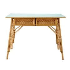 Bureau Vintage En Rotin L 103 Cm Florida Vintage Desk Industrial Style Interior Interior Trend