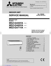 mitsubishi msz ga71va manuals