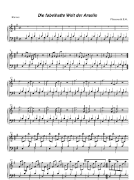 Gute seiten mit klaviernoten zum downloaden? Klaviernoten Klavier Noten Fabelhafte Welt Der Amelie