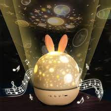 Projektor lampe, omitium led sternenhimmel projektor nachtlicht 360°drehbare kinder lampe, einschlafhilfe mit farbspiel, perfekt für kinderzimmer, schlafzimmer, geburtstag, parteien, weihnachten. Sternenhimmel Projektor Musik Nachtlicht Usb Real De
