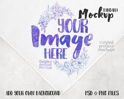 Download Square Bandana Mockup Add Your Own Image And Background Etsy Mockup Videos Tutorial Photoshop Cs5