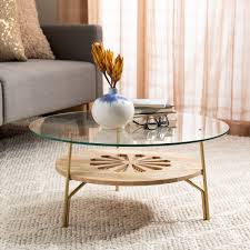 Kandla grey round marble coffee table with gold base £159.95. Flora Round Coffee Table Painted Fox Home