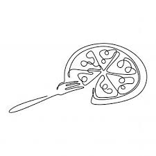 Continuous Line Drawing Of Pizza Food Minimalism Design Vector Illustration Pizza Clipart Illustration One Line Png And Vector With Transparent Background Fo Continuous Line Drawing Line Drawing Line Art Drawings