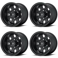 Set 4 15 American Racing Ar172 Baja Black Rims 15x7 5x4 5 6mm Lifted Jeep Ford Americanracing In 2020 American Racing American Racing Wheels Black Wheels
