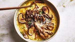 Oven Polenta With Roasted Mushrooms And Thyme Recipe Thyme Recipes Roasted Mushrooms Stuffed Mushrooms