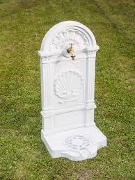 Standbrunnen Waschbecken Alu Brunnen Waschplatz Wandbrunnen Antik Stil Weiss Wandbrunnen Wasserhahn Garten Brunnen