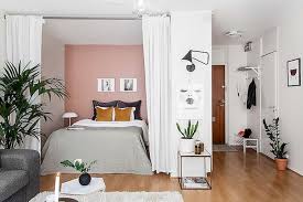The bookshelves don't have to stretch to the ceiling, but for the sake of illusion and the extra room, go tall. Cool 40 Favorite Studio Apartment Room Dividers Curtains Design Ideas And Decor Https Livingmarch Apartment Decor Inspiration Apartment Room Apartment Design