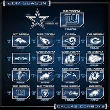 2017 2018 Nfl Football Schedule Dallas Cowboys Funny Dallas Cowboys