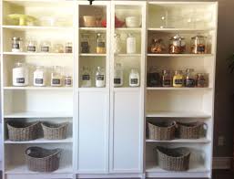 Billy Ikea Bookshelves Organizing Pantry With Baskets And Glass Jars Kuchenschranke Organisieren Ikea Speisekammer Bucherregal Organisation