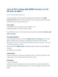 Unlocker is a freeware that will unlock locked files on pcs to move, remove, and rename files. Lots Of Diy Coding With Bmw Scanner V1 4 0 Pa Soft On Win 7 Pdf Airbag Motor Vehicle