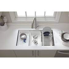Single bowl kitchen sink w/ integrated ledge and accessories. Prolific 33 L X 17 3 4 W X 11 Undermount Single Bowl Kitchen Sink With Accessories In 2021 Kitchen Sink Accessories Single Basin Kitchen Sink Undermount Kitchen Sinks