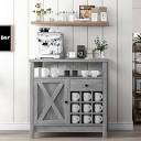 Amazon.com - Farmhouse Coffee Bar Cabinet, 32'' Modern Kitchen ...
