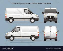 Dodge Sprinter Short Wheel Base Low Roof Cargo Van Detailed Template For Design And Production Of Vehicle Wraps Scale 1 To 10 Download A F Cargo Van Van Dodge