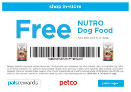 Petco Printable Coupon Free 4 5 Lb Bag Of Nutro Dog Food Us Only Nutro Dog Food Dog Food Recipes Free Dog Food Samples