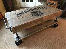 jack daniels industrial railroad coffee table cart with shelf etsy coffee table with wheels cart coffee table diy coffee table