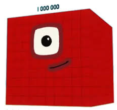 Number unit conversion between one and million, million to one conversion in batch, one million conversion chart. One Million Numberblocks Wiki Fandom