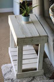 White Slatted End Table Etsy In 2020 End Tables Mud Room Storage Table