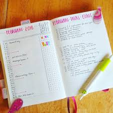 Stephanie On Instagram My Bulletjournal Two Page Monthly Layout For February Is Finally Set U Bullet Journal Bujo Bullet Journal Organization Bullet Journal