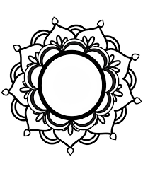 Printable flower tattoo coloring pages. Printable Relaxing Coloring Sheet For Adult With Simple Flower