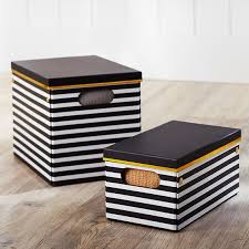 Black And White Storage Bins Black White Stripe Printed Storage Bins Storage Bins Bins Black White Bedrooms