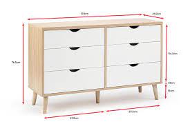 Add the finishing touch to your bedroom suite with a chest of drawers. Shangri La Chest Of 6 Drawers Nyhavn Collection White Oak Kogan Com