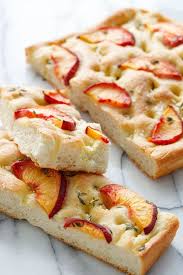 Peach Thyme Focaccia Bread Love And Olive Oil Recipe Focaccia Focaccia Bread Sicilian Recipes
