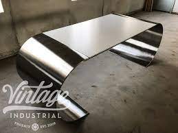 New Desk Design Made Of Stainless And Corian It Just Needs A Name If You Have Any Ideas Vintage Industrial Wrought Iron Furniture Vintage Industrial Furniture