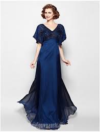 A Line Plus Sizes Dresses Petite Mother Of The Bride Dress Dark Navy Long Floor Length Short Sleeve Chiffon Godmother Dress Mother Of The Bride Dresses Plus Size Ivory Dresses