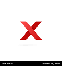 Letter x bold geometric font element modern – Royalty-Free Vector |  VectorStock