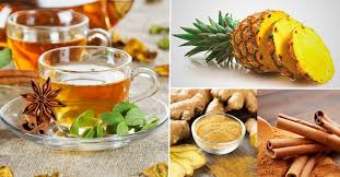 Ginger tea with pineapple