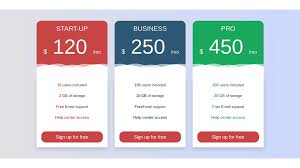 Bootstrap Creative Pricing Table In 2020 Start Up Business Pricing Table Free Email