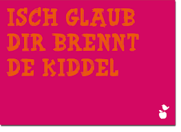 Hessische Spruch Postkarte Kiddel Mainspatzen