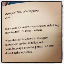 Out Beyond Ideas Of Wrongdoing And Rightdoing There Is A Field I Ll Meet You There When The Soul Rumi Love Quotes Poetry Inspiration Inspirational Quotes