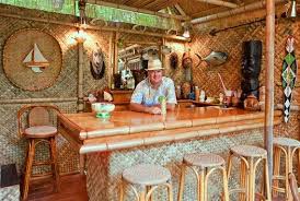 Interior designer and fashion veteran elora hardy returns home to bali to craft a sustainable and inventive villa surrounded by nature. Diy Plans Tiki Hut Bamboo Bungalow With Tiki Bar Tiki Bar Decor Tiki Bars Backyard Tiki Lounge