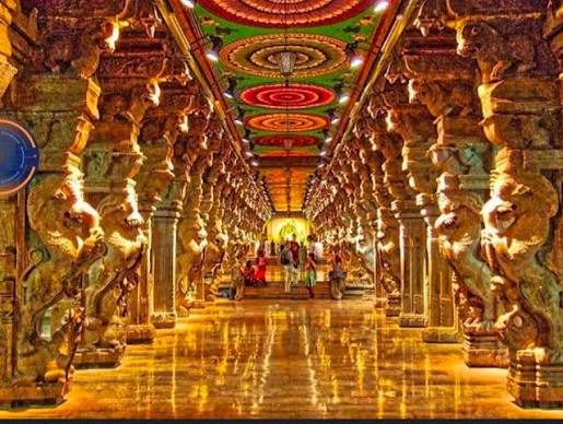Meenakshi Amman temple, madurai. Sculptures in the 1000-pillar mandapa (choultry), around 1895.