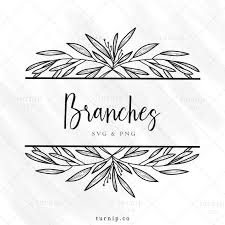 Flourish Decorative Text Divider Svg Family Name Frame Svg Rectangular Wreath Clipart Botanical Leaf Border Png Wedding Logo Blog Design In 2020 Name Frame Text Dividers Leaf Border
