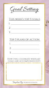 Share On Your Instagram Stories Template Goal Setting This Week S Top 3 Goals Top 3 Plans Of Acti Goals Template Instagram Story Template Instagram Story