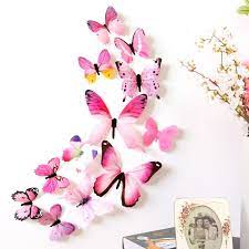 2 hiasan kamar dengan kepingan compact disk bekas. Jual H023 Stiker Dinding Kupu Kupu Motif 3d Wall Sticker Butterfly Jakarta Barat Apapun Shop Tokopedia