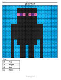 You may use these photo for backgrounds on computer system with best quality. Minecraft Enderman Color By Number Coloring Squared