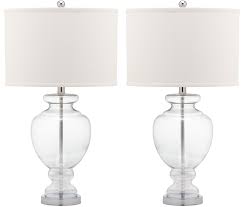 Set Of Two Clear Glass Table Lamps Design By Safavieh