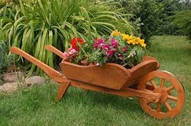 Xl Schubkarre Blumenkubel Massiv Holzschubkarre Pflanzkarre Holz 100cm Amazon Holz Schubkarren Holz Im Garten Schubkarre