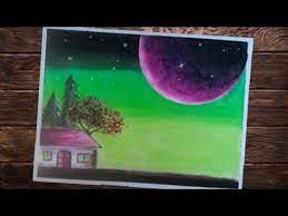Anda harus menyajikan sebagian besar fitur langit malam dengan nilai kontras rendah. Galaxy Malam Dan Rumah Cara Menggambar Pemandangan Dengan Crayon Cara Menggambar Painting Gambar