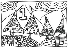 The kids are super hyped about a certain fat man dressed in a red onesie coming down our nonexistent chimney. Art Therapy Coloring Page Advent Calendar December 1st 5