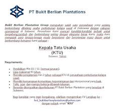 Lowongan kerja tamatan d3/s1 untuk posisi: Loker Perkebunan Kelapa Sawit Publications Facebook